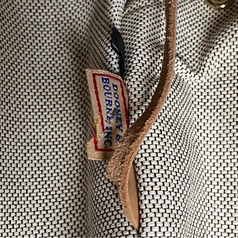 Dooney and Bourke Cream Fabric Logo Large Tote Satchel